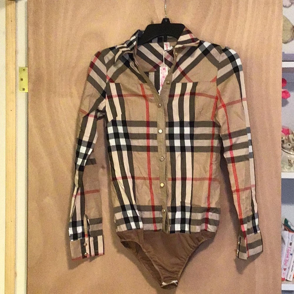 Plaid bodysuit